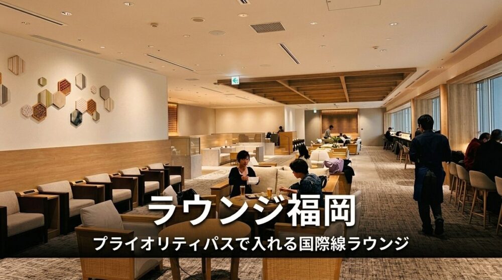 ラウンジ福岡 プライオリティパスで入れる国際線ラウンジ