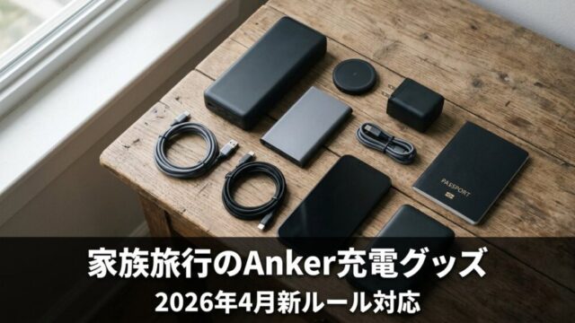 家族旅行のAnker充電グッズ 2026年4月新ルール対応