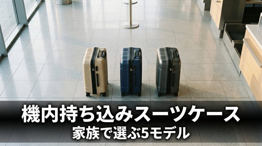 機内持ち込みスーツケース 家族で選ぶ5モデル