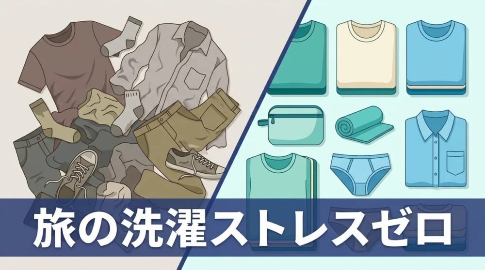 旅行中の洗濯と衣類管理イメージ