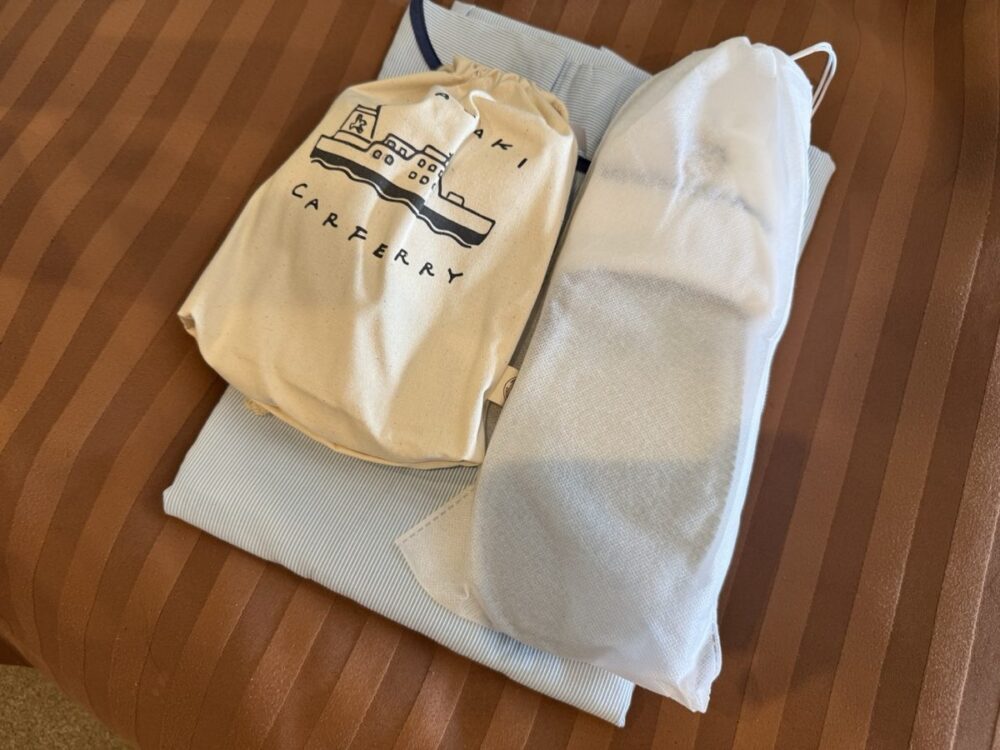 宮崎カーフェリーオリジナルのアメニティ巾着